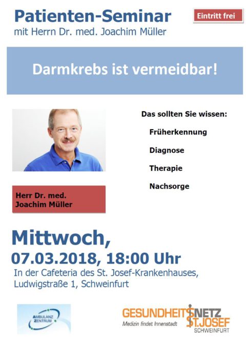 Patientenseminar Darmkrebs ist vermeidbar! @ Schweinfurt | Bayern | Deutschland